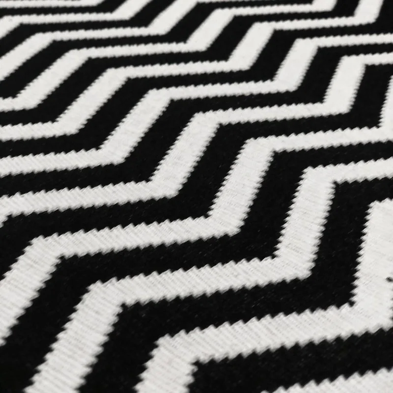 

Italian knitted costume fabric tricot black white zig zag 150cm width price per one meter sewing dresses and costumes DIY MA