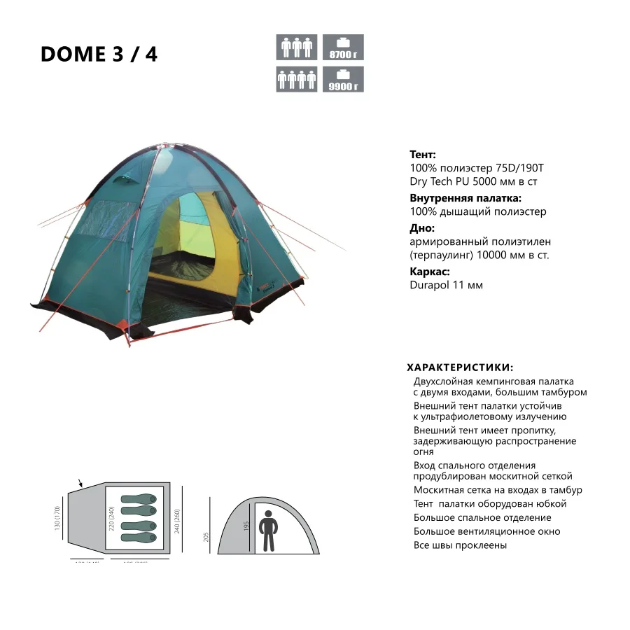 палатка btrace dome 3 t0294 (зеленый). палатка btrace dome 3. палатка btrace dome 4. палатка dome-3 btrace кемпинговая / туристическая_. Btrace dome.