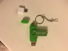 Keyring Pendrive Creativo USB Text Me Metal 16GB 8GB Usb2.0 4GB 32GB 64GB Wrist-Band