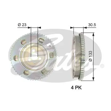 Шкив к/вала Fiat Doblo, Palio, Punto GATES TVD1051