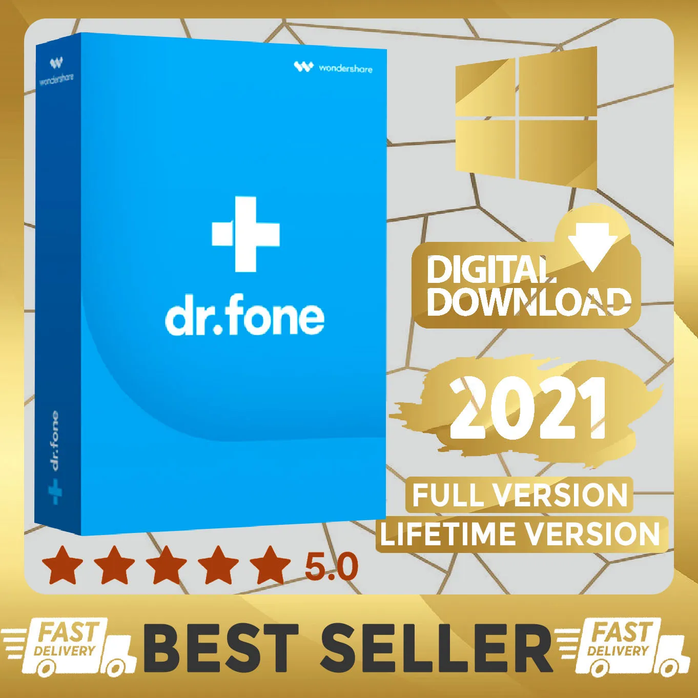 Wondershare-Dr.fone para iOS y Android 10 2021, versión completa y reciente, para Windows