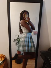 Minifaldas Harajuku de estilo coreano para mujer, faldas Kawaii a la moda, de cintura alta, falda escocesa plisada