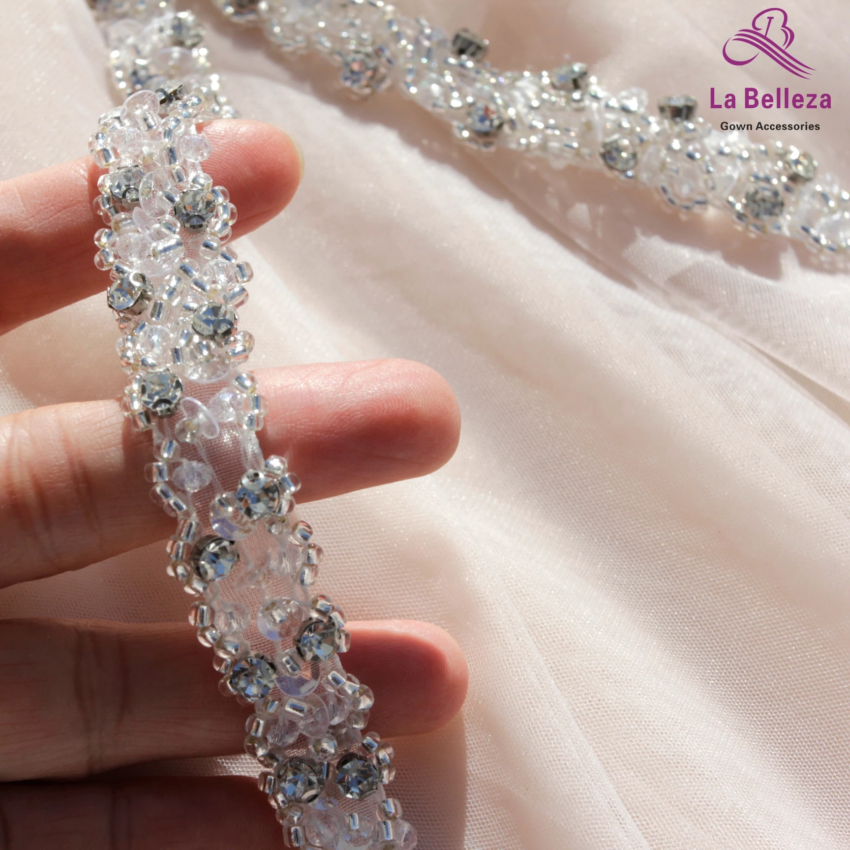 La Belleza отделка бисером кружева, 1,5 см ширина кружева 5 ярдов/партия