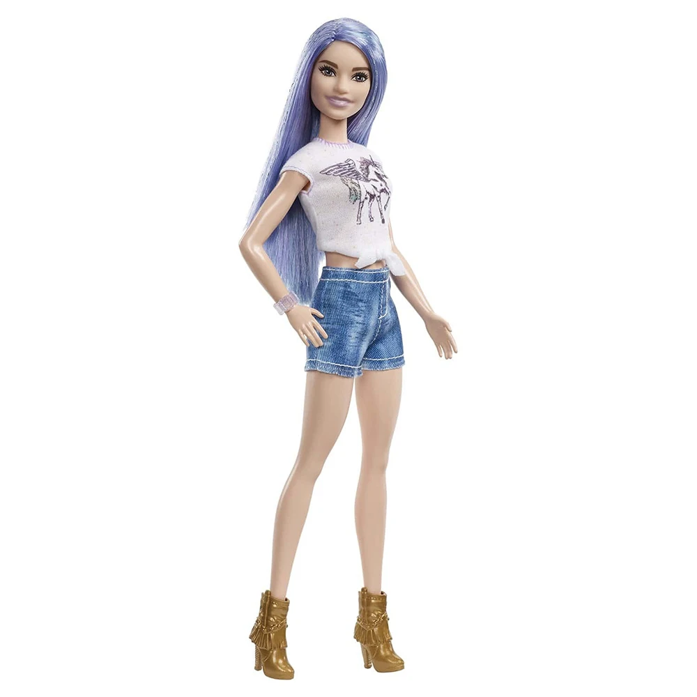Кукла Barbie Игра с модой Фиолетовые волосы - Цвет: Многоцветный