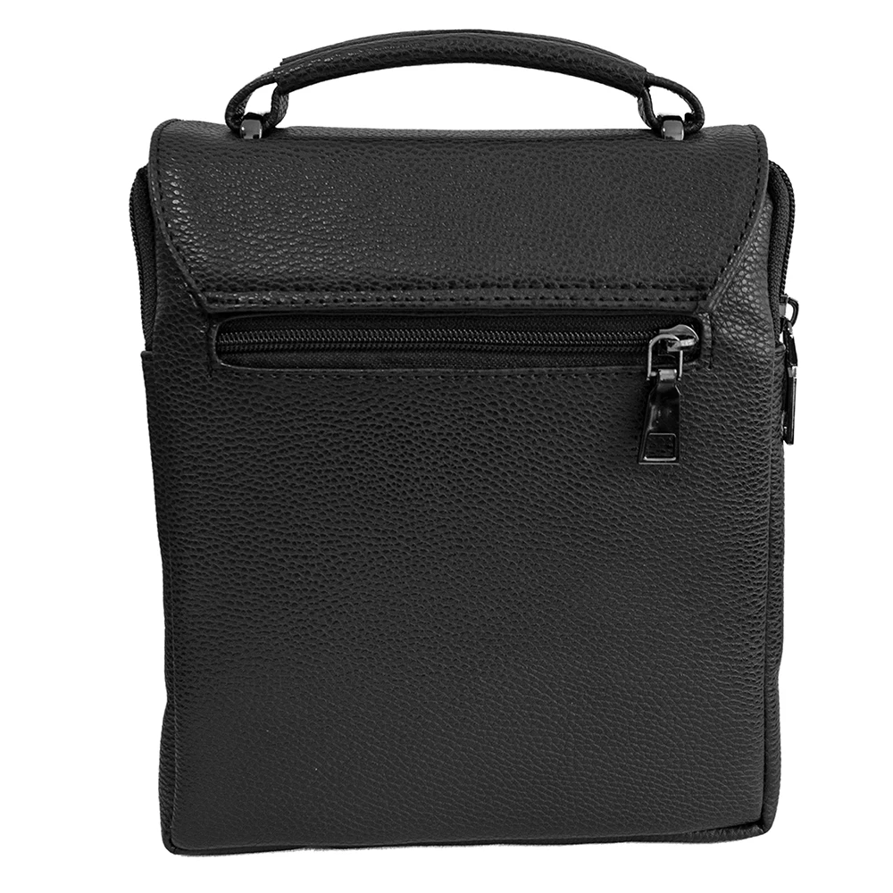 Men's Artificial Leather Shoulder Cross-Body Messenger Bag Multi-Pocket Purse Soft Handbag