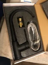 Faucet-Mixer Kitchen-Faucets Single-Holder Brass Black 360-Rotate Swivel Tap-7115