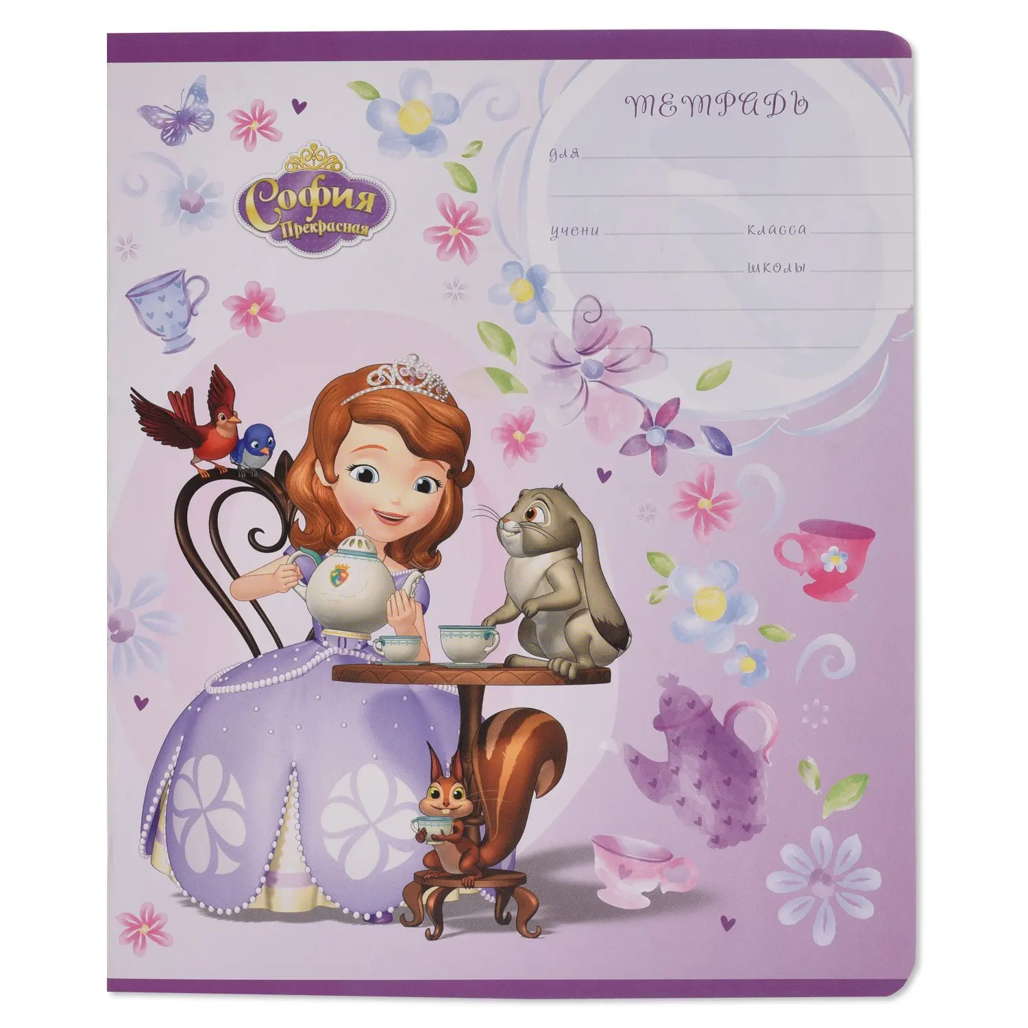 Тетрадь Disney in flowers линейка 12л в ассортименте