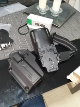 Correa de banda para pierna táctica QLS 19 22, adaptador de cartuchera para pistola Safa Glock 17 Beretta M9, cinturón de cintura para pistola de caza