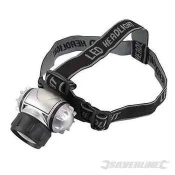 

Flashlight Head Torch LED/Krypton two light mode Silverline price