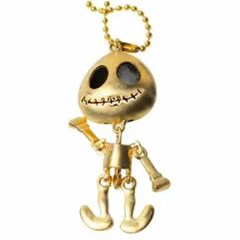 

Ufo Alien Figured Gold Dore Color Lady Necklace