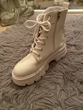 COOTELILI-Botines de punta redonda con cremallera y cordones para mujer, zapatos de moda, antideslizantes, con tacón de 5,5 cm, 2020