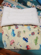 4 colores de algodón de dibujos animados niños almohada suave lavable bebé cabeza de dormir cojín largo rectángulo niño almohada reposacabezas portátil