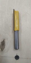 Vástago Extra largo de 3 hojas de 8mm, 1 unidad, diámetro de corte Broca para ranuradora recta, cortador de espiga para carpintería