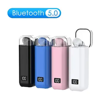 

M-A8 Wireless Headphones Bluetooth Earphone 5.0 LED Display Single Ear Digital Stereo Headset With 1200 mAh Charging Compartment