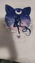 WVIOCE marinero Luna camiseta Harajuku de dibujos animados impreso mujeres negro Top Hip Hop mujer verano Streetwear de mujer con cuello redondo blanco