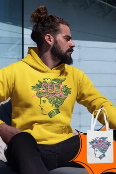 

Angemiel Wear Self Love Bird Hat Yellow Men 'S Hooded Sweatshirt Bags Kombin