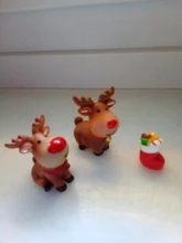 Resin Figurines Decor Christmas-Decoration Snow-Landscape-Model-Ornaments Miniatures