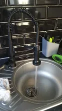 Faucets-Brush Tap Mixers Kitchen-Sink Cold-Water-Crane Hot Spout Brass for Single-Lever-Pull-Out-Spring