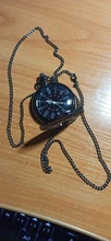 Pocketwatch negro Vintage CharmUnisex para hombre y mujer, Número romano de moda de cuarzo Steampunk, reloj de bolsillo, collar con colgante para hombre con cadena