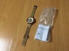 Orpesa-Reloj de pulsera mecánico para Mujer, pulsera de malla de acero inoxidable, Reloj femenino elegante