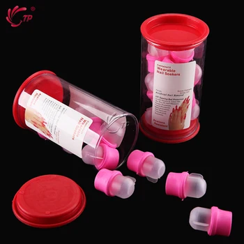 

10pcs Nail Art Soak Off Polish Remove Rubber Finger Cap Wearable Reusable UV Gel Varnish Acrylic Tip Easy Cleaning Removal Kit