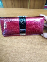 HH-billeteras de piel auténtica de lujo para mujer, bolso de cocodrilo de charol, bolso de mano de diseño femenino, monedero largo multifuncional, tarjetero