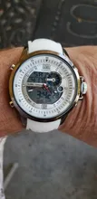 BOAMIGO-reloj deportivo para hombre, Luminoso, de cuarzo blanco, militar, resistente al agua, correa de goma, analógico, Digital