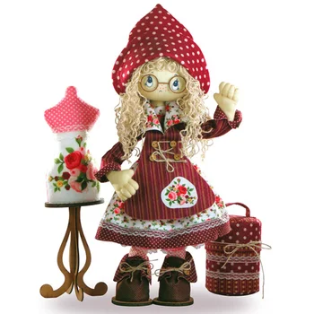 

K1021 set for creating a frame textile doll 'модистка' 50 cm