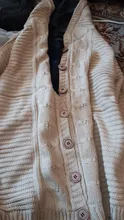 Novedad de 2020, cárdigan con capucha para invierno, suéter para Mujer, abrigo rojo y blanco, suéter grueso cálido, ropa de punto de manga larga para Mujer