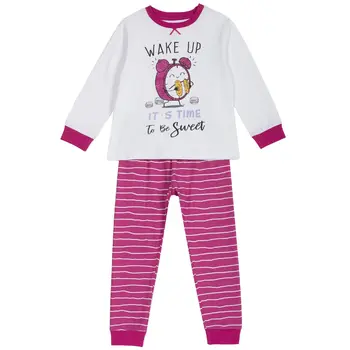 

Chicco pajamas, wake up print, long sleeve, for girls, pink