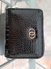 FONMOR-cartera de piel sintética de cocodrilo para mujer, cartera pequeña, tarjetero para tarjetas bancarias, monedero con cremallera