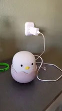 Luz Led nocturna para niños, lámpara de silicona suave recargable por USB, decoración de dormitorio, regalo, noche de pollito de Animal, sombra de Luna