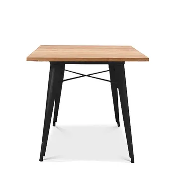 

Table TOL, steel, black, wood, 80x80 cms