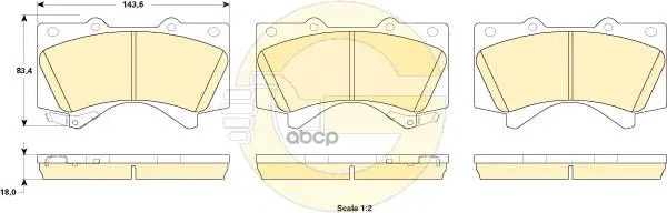 Колодки Тормозные Toyota Land Cruiser J200 4.5d/4.7 07-/Lexus Lx570 08- Передние Girling 6135249 Girling арт. 6135249