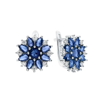 

Silver earrings with cubic zirconia sunlight sample 925