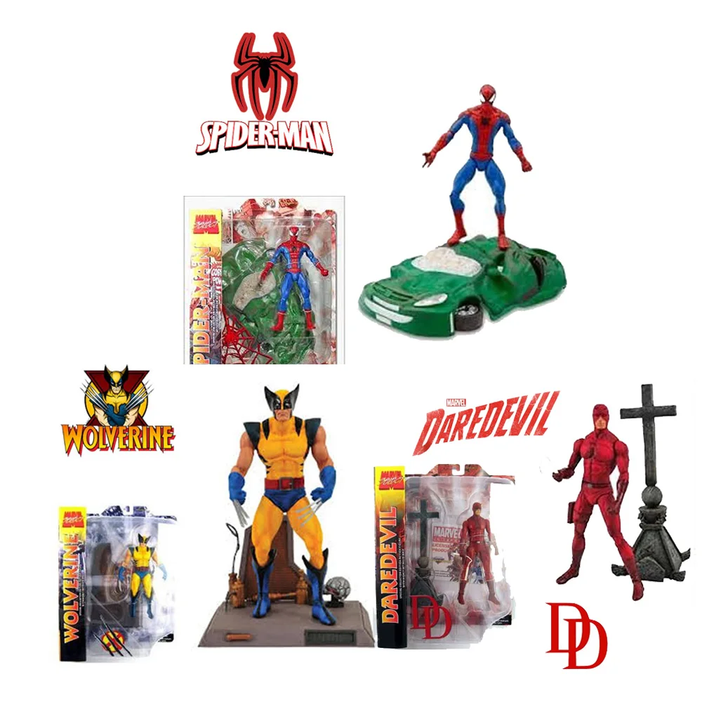 MARVEL Человек-паук Росомаха DAREDEVIL Коллекционная специальная фигурка с коробкой для