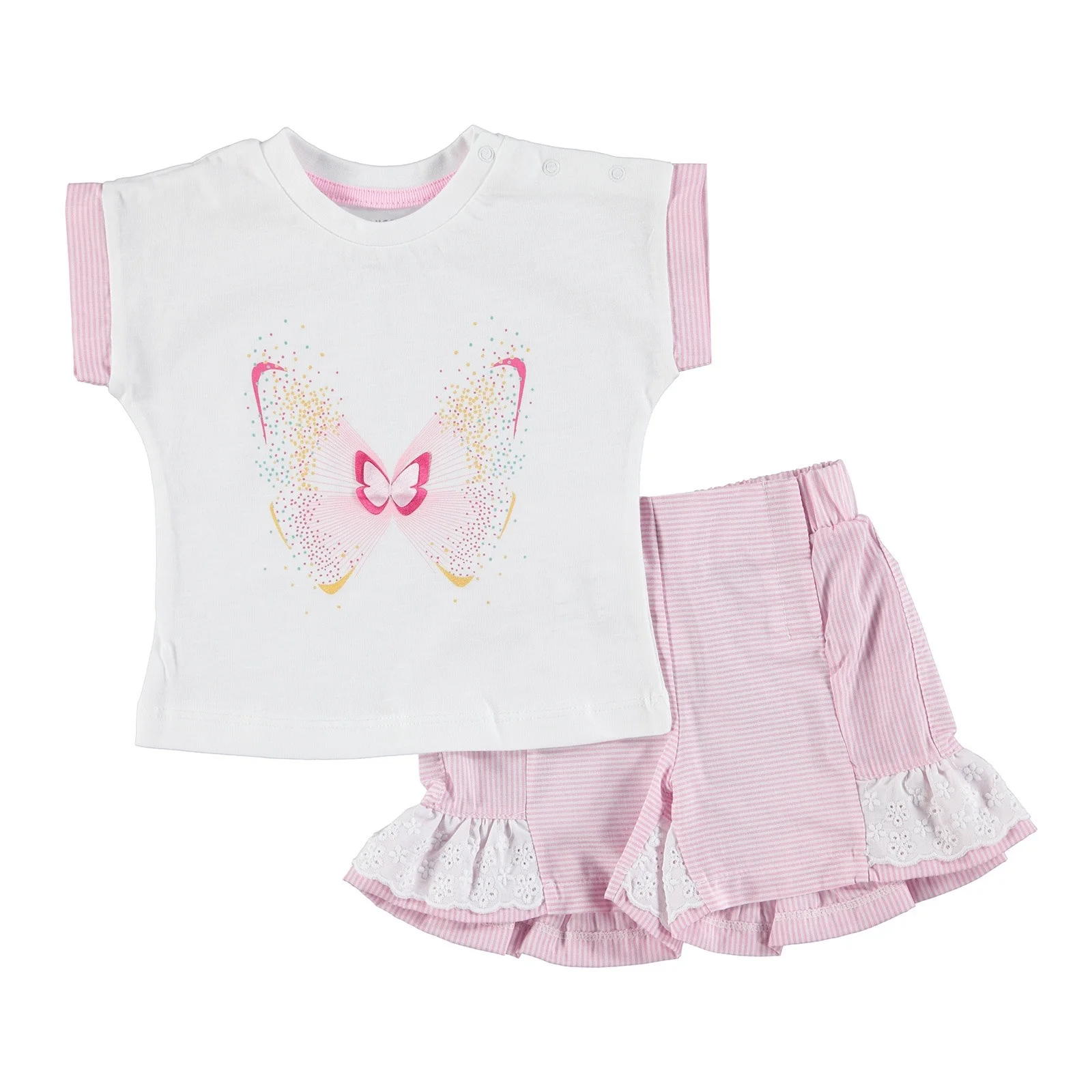 

ebebek HelloBaby Flower Theme Baby Girl Top Short Set