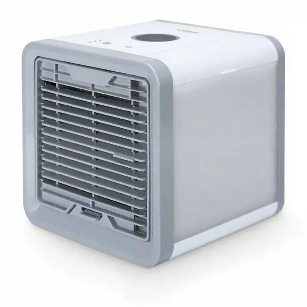 

USB Electric Small Air Conditioner Mini Air Cooler Fan Household Dormitory Office Desk Cooling Bladeless Fan