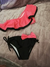 Bañador de dos piezas para niñas, traje de baño deportivo con lazo y volantes, para playa y verano, envío en 24 horas