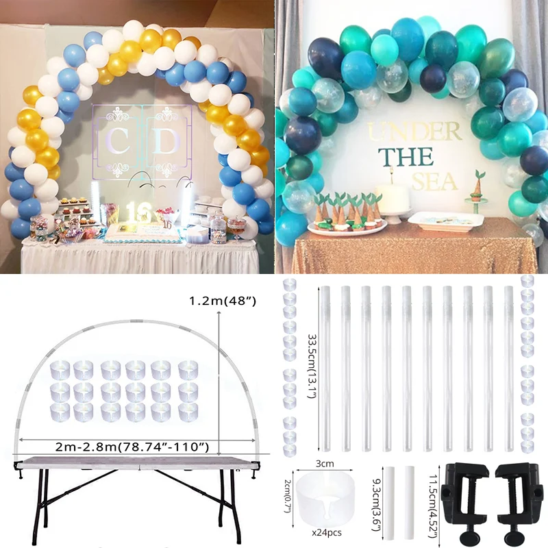 

38pcs Balloon Arch Adjustable Table Balloons Arches Frame Stand Kit For Wedding Birthday Decorations Baby Shower Decor Globos