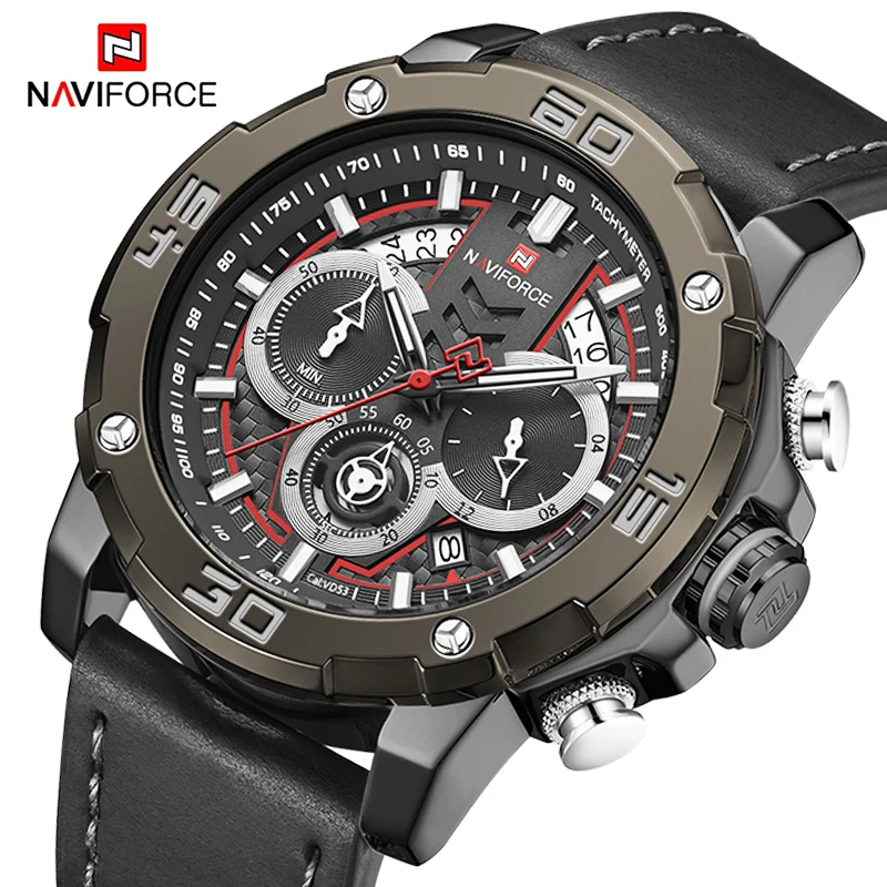 Часы NAVIFORCE мужские армейские спортивные кварцевые водонепроницаемые с