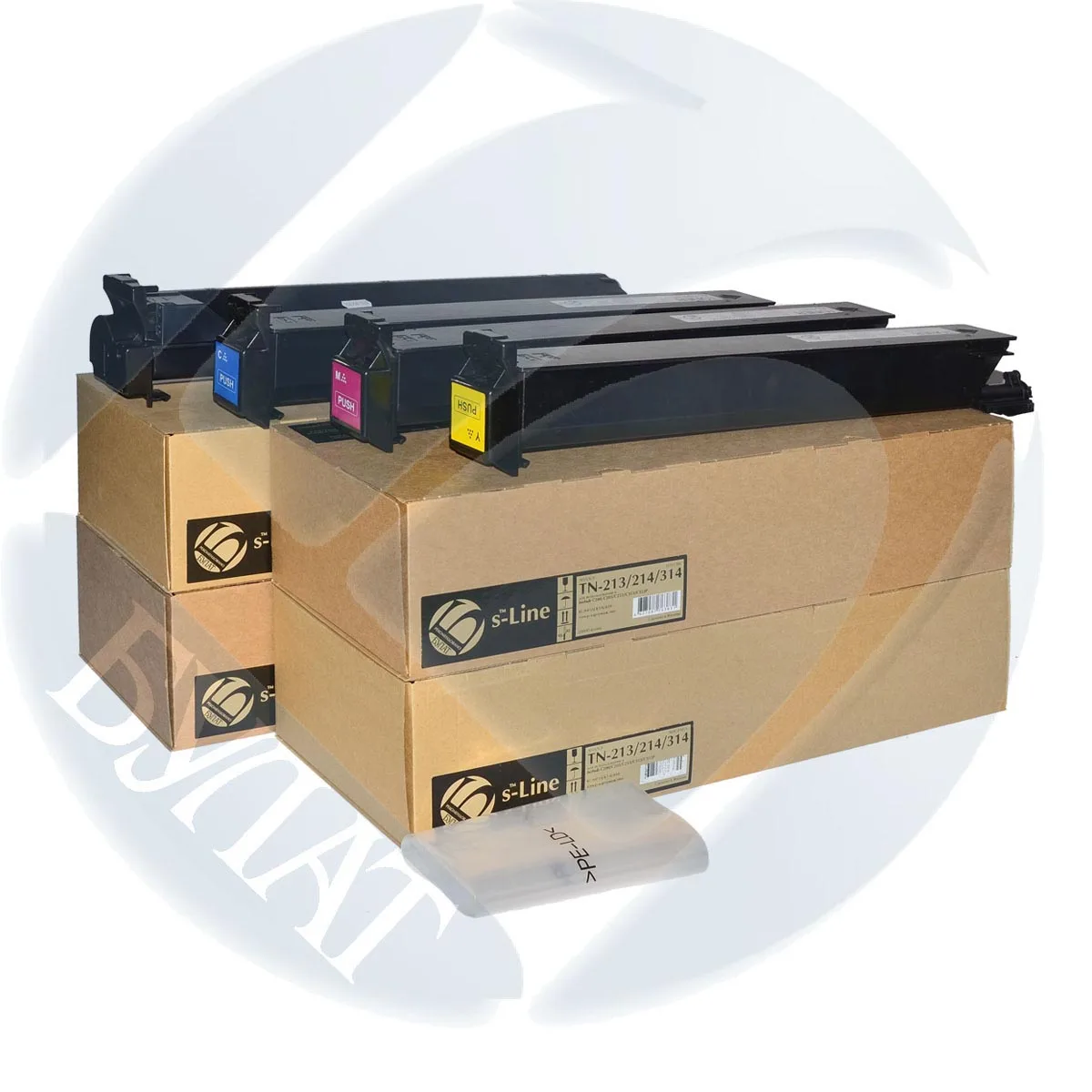 Тонер-картридж Konica Minolta bizhub C200 / 253 353 TN213 214 314 (20k) желтый Универсальный БУЛАТ s-Line