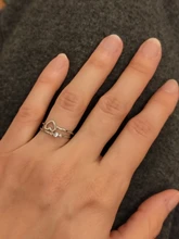 RscvonM-Anillo de boda de Color dorado y plateado con forma de corazón para mujer, joyería de compromiso para fiesta