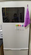Calendario magnético de pizarra para refrigerador, planificador de pegatinas con rotuladores de tiza de color para cocina y menú