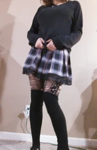 Faldas plisadas Y2K para mujer, faldas plisadas a rayas negras y rosas, Tank Cute Sweet Girls, falda para la escuela a cuadros con cordones, Mini guantes góticos, falda de encaje