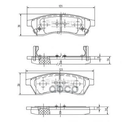 Колодки Тормозные Chevrolet Epica 06- Задние Nipparts J3610904 Nipparts арт. J3610904