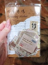 Paper-Sticker Stamp Label Scrapbooking Journal-Decoration Bullet Ticket-Plant Retro Golden