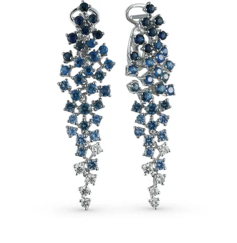 

Gold earrings with sapphires and diamonds sunlight sample 585