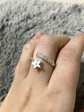 Anillos de plata de ley 925 con flores frescas, temperamento con personalidad, regalo literario, moda coreana, apertura de tamaño variable, SRI172