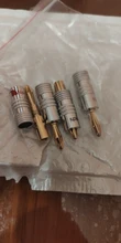 Conector de Banana de 4mm, conectores banana para altavoz de 24K, chapado en cobre y oro de 4mm, con poste de encuadernación de 4mm, 4 Uds.